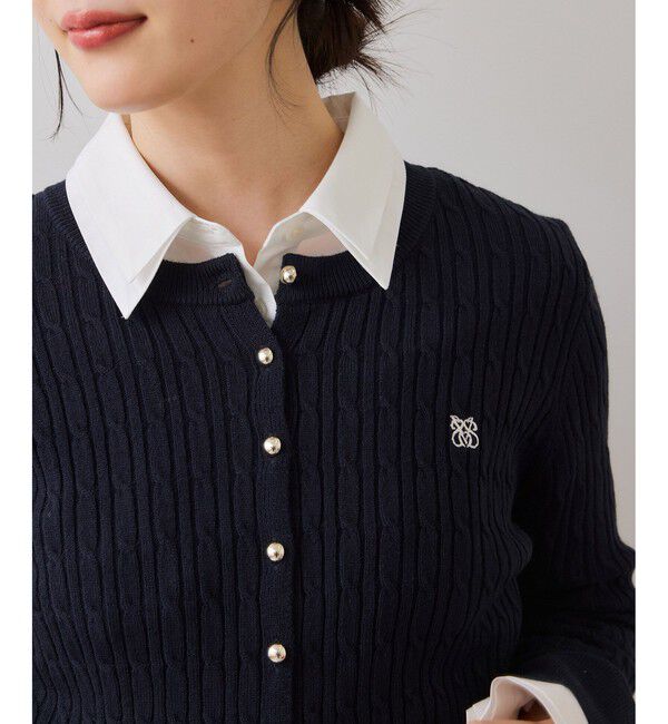 VIS「無地＆ストライプダブルカラーウエスト切り替えシャツ」|シャツ・ブラウス|