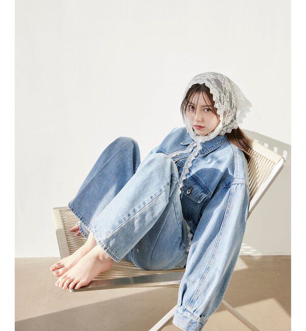 VIS「ボリュームスリーブデニムジャケット」|デニムジャケット|