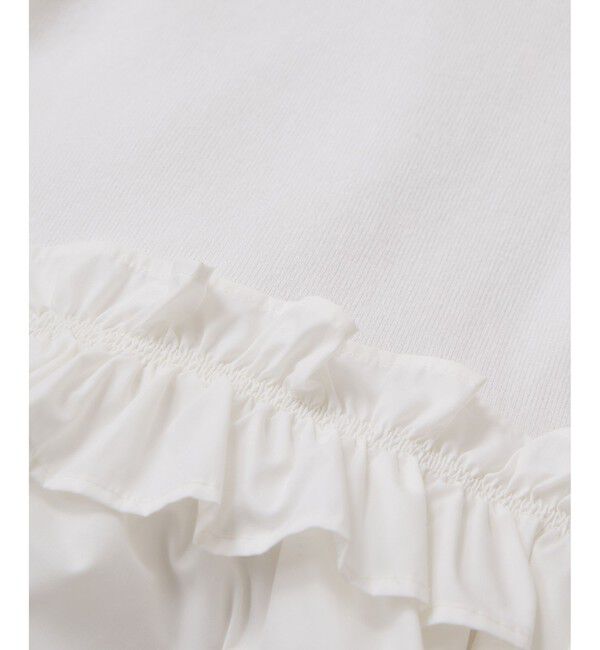 VIS「裾フリルティアードドッキングニット」|ニット・セーター|