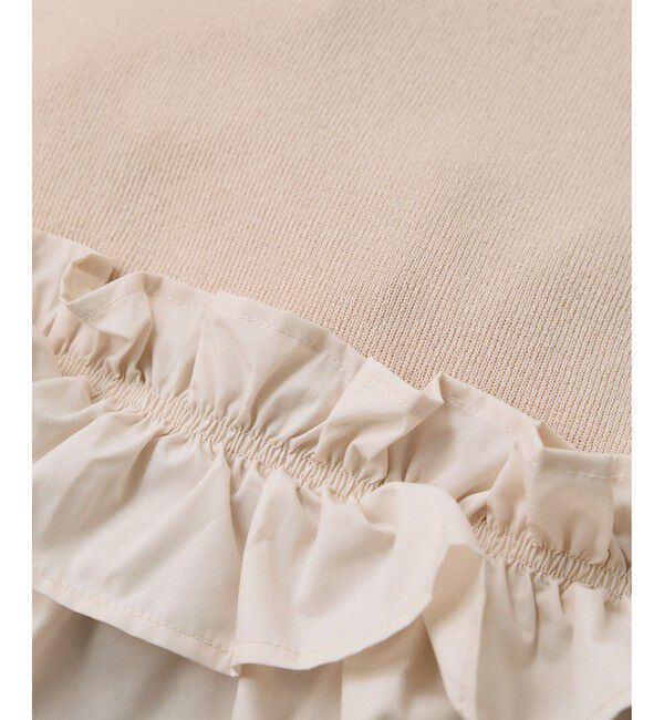 VIS「裾フリルティアードドッキングニット」|ニット・セーター|