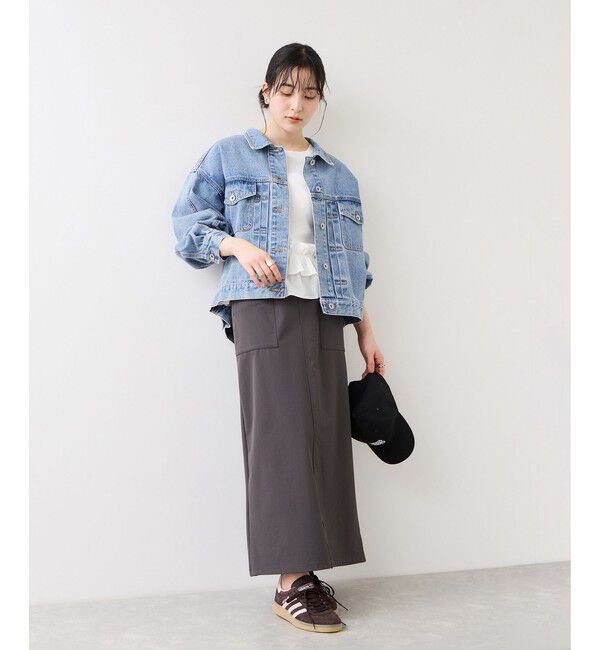 VIS「裾フリルティアードドッキングニット」|ニット・セーター|