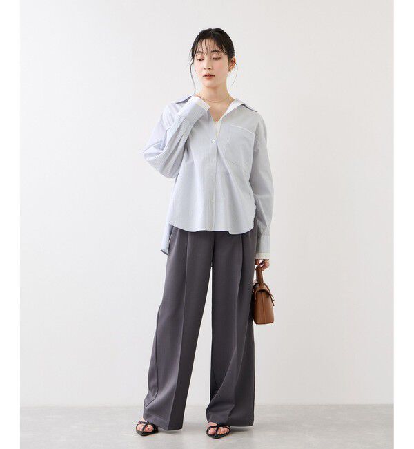 VIS「ウエストリボンシャツ/イージーケア・WEB限定カラー」|シャツ・ブラウス|