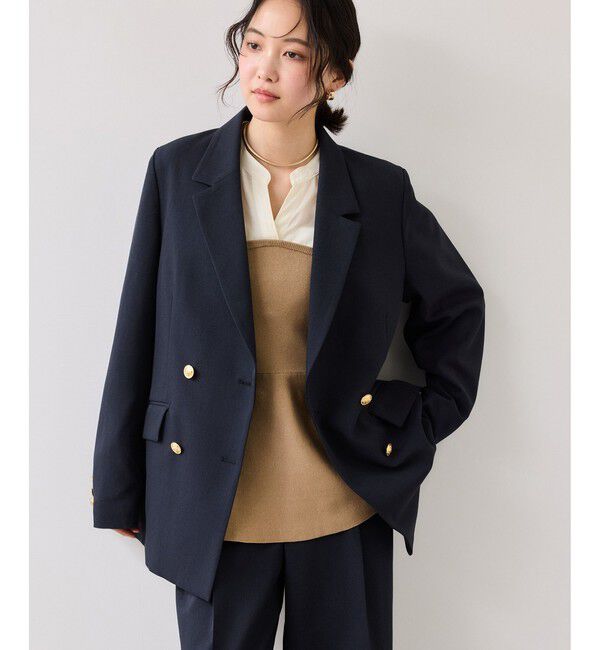 VIS「ペプラムニットドッキングブラウス」|シャツ・ブラウス|