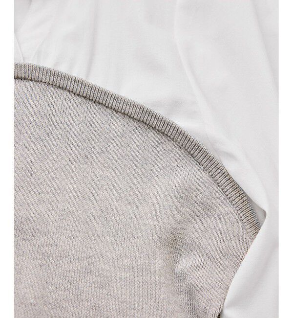 VIS「ペプラムニットドッキングブラウス」|シャツ・ブラウス|