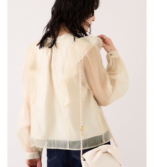 VIS「シャイニーボウタイ長袖ブラウス/イージーケア・2WAY」|シャツ・ブラウス|