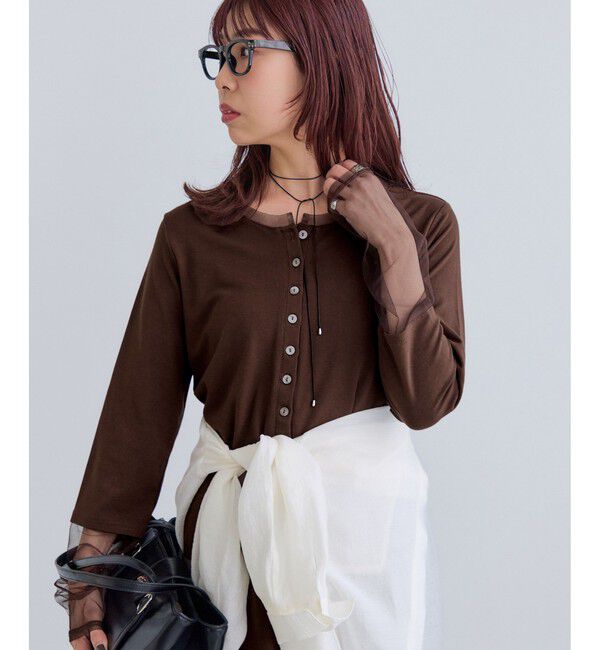 VIS「【WEB限定】チュールレイヤード風ワンピース」|ワンピース|