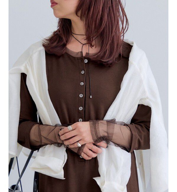 VIS「【WEB限定】チュールレイヤード風ワンピース」|ワンピース|