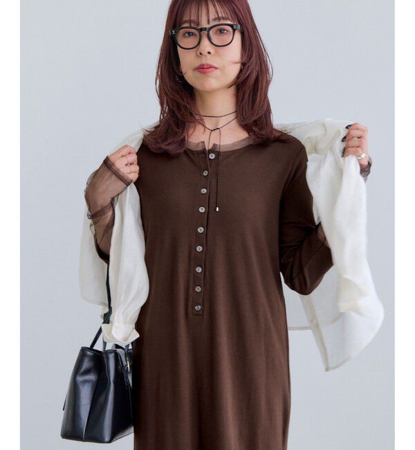 VIS「【WEB限定】チュールレイヤード風ワンピース」|ワンピース|