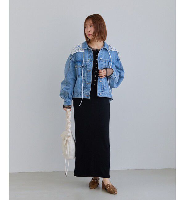 VIS「【WEB限定】チュールレイヤード風ワンピース」|ワンピース|