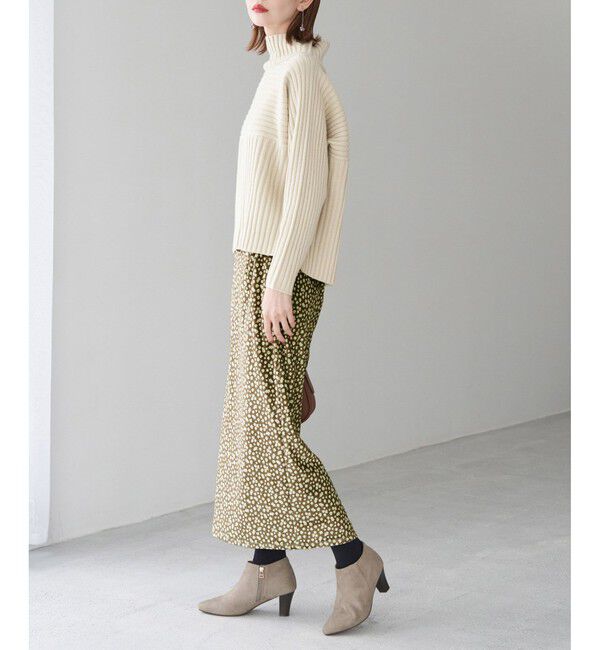 Rope&rsquo;Picnic「リンクコーデ/花柄ベロアアイラインスカート」|スカート|