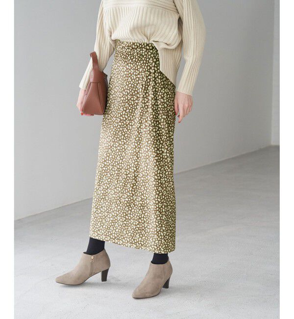 Rope&rsquo;Picnic「リンクコーデ/花柄ベロアアイラインスカート」|スカート|