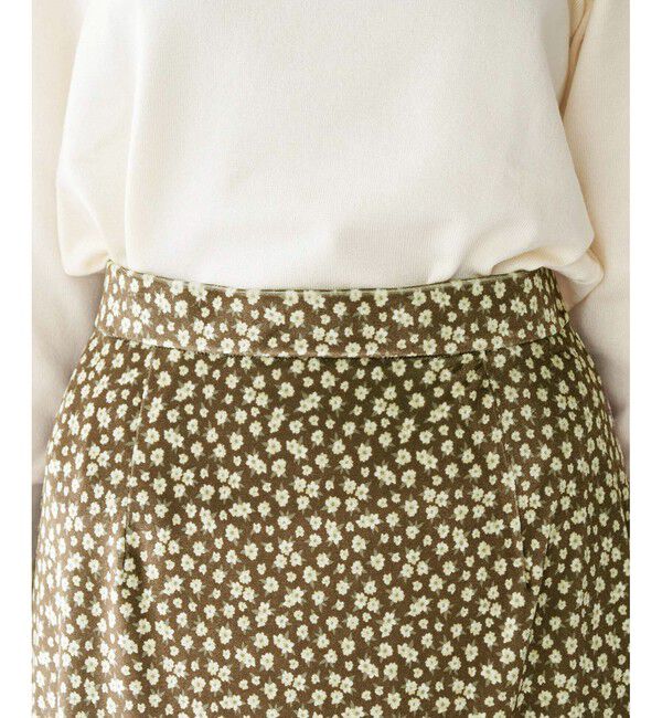 Rope&rsquo;Picnic「リンクコーデ/花柄ベロアアイラインスカート」|スカート|