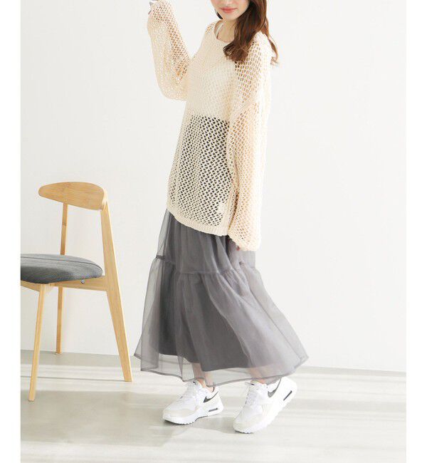 Rope&rsquo;Picnic「ティアードチュールスカート」|スカート|