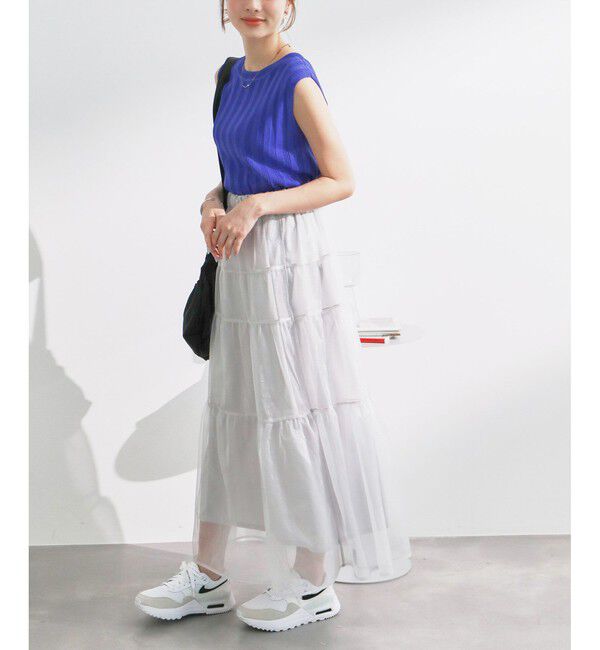 Rope&rsquo;Picnic「ティアードチュールスカート」|スカート|