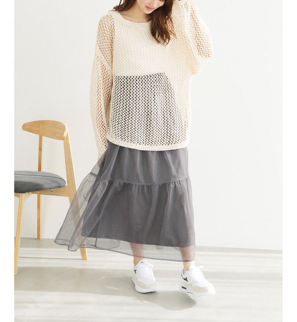 Rope&rsquo;Picnic「ティアードチュールスカート」|スカート|