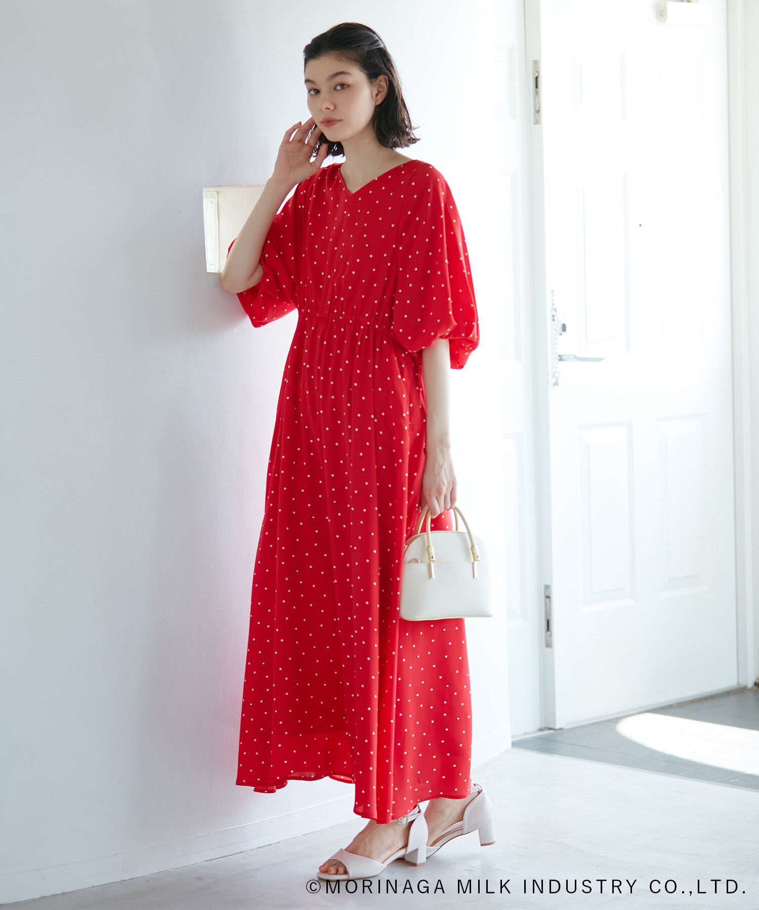 Rope&rsquo;Picnic「【Pino meets ROPE' PICNIC】Pinoドット柄ワンピース」|ワンピース|