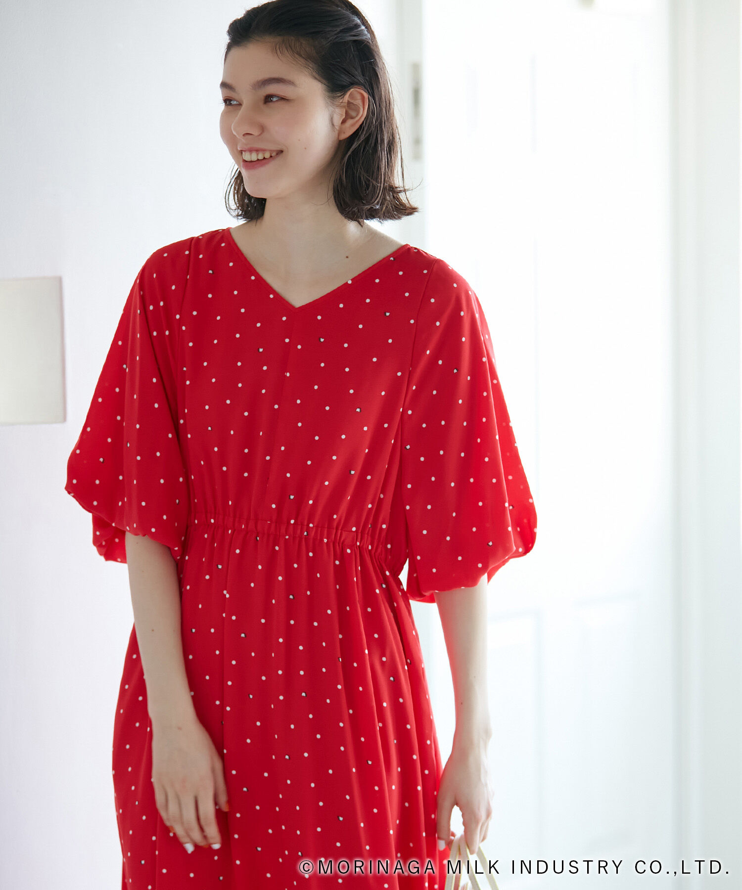 Rope&rsquo;Picnic「【Pino meets ROPE' PICNIC】Pinoドット柄ワンピース」|ワンピース|