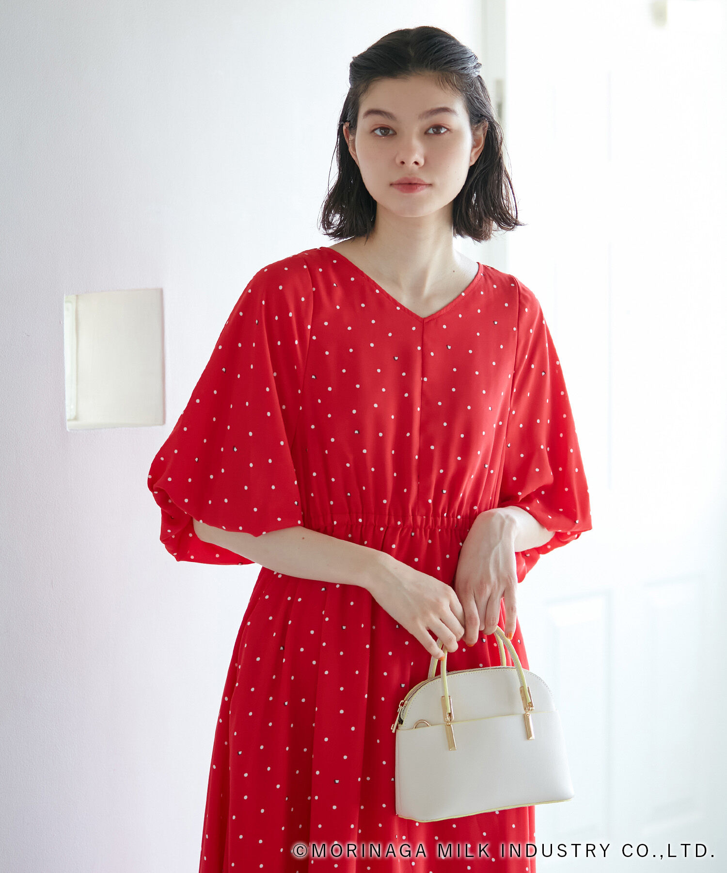 Rope&rsquo;Picnic「【Pino meets ROPE' PICNIC】Pinoドット柄ワンピース」|ワンピース|