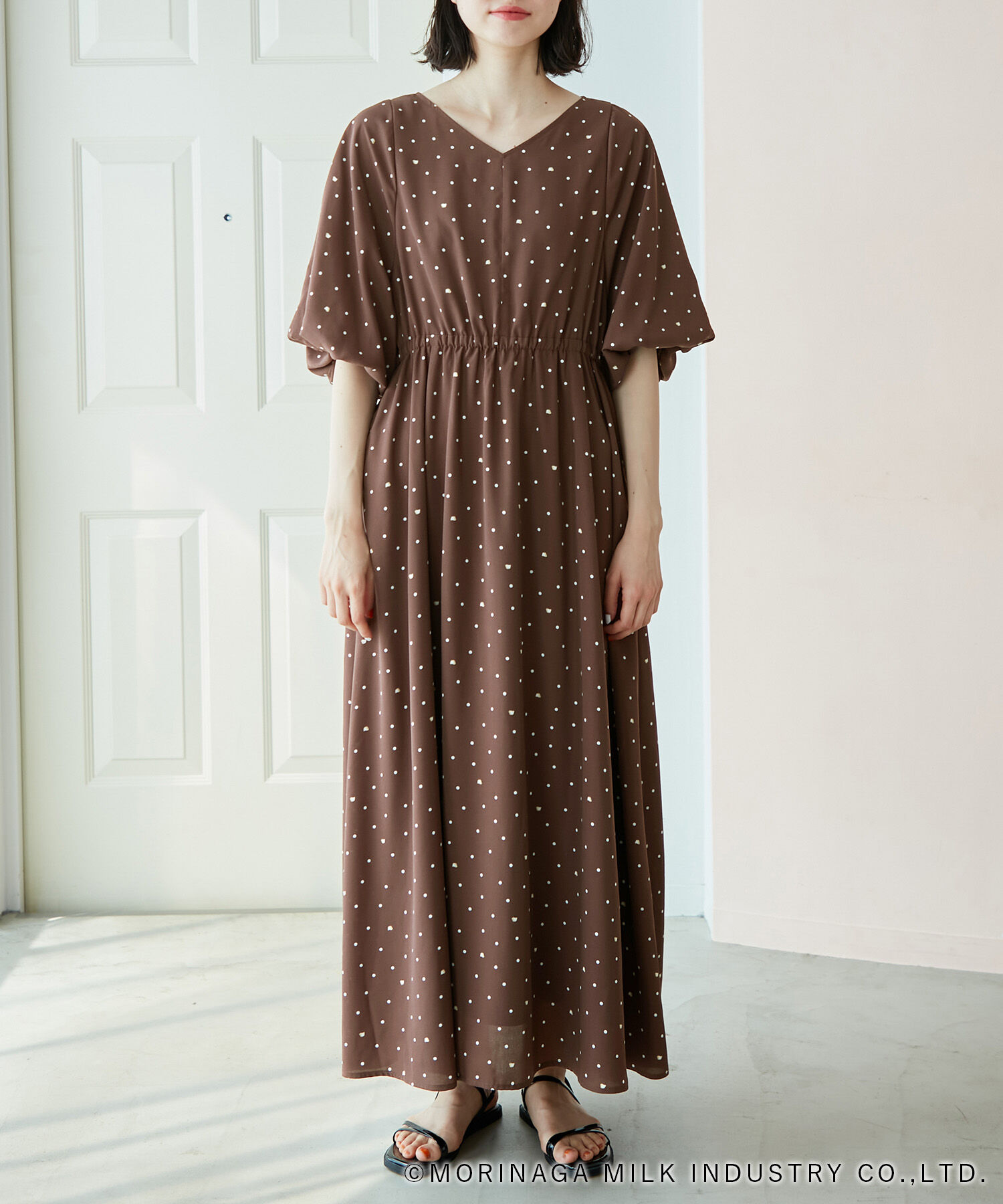 Rope&rsquo;Picnic「【Pino meets ROPE' PICNIC】Pinoドット柄ワンピース」|ワンピース|