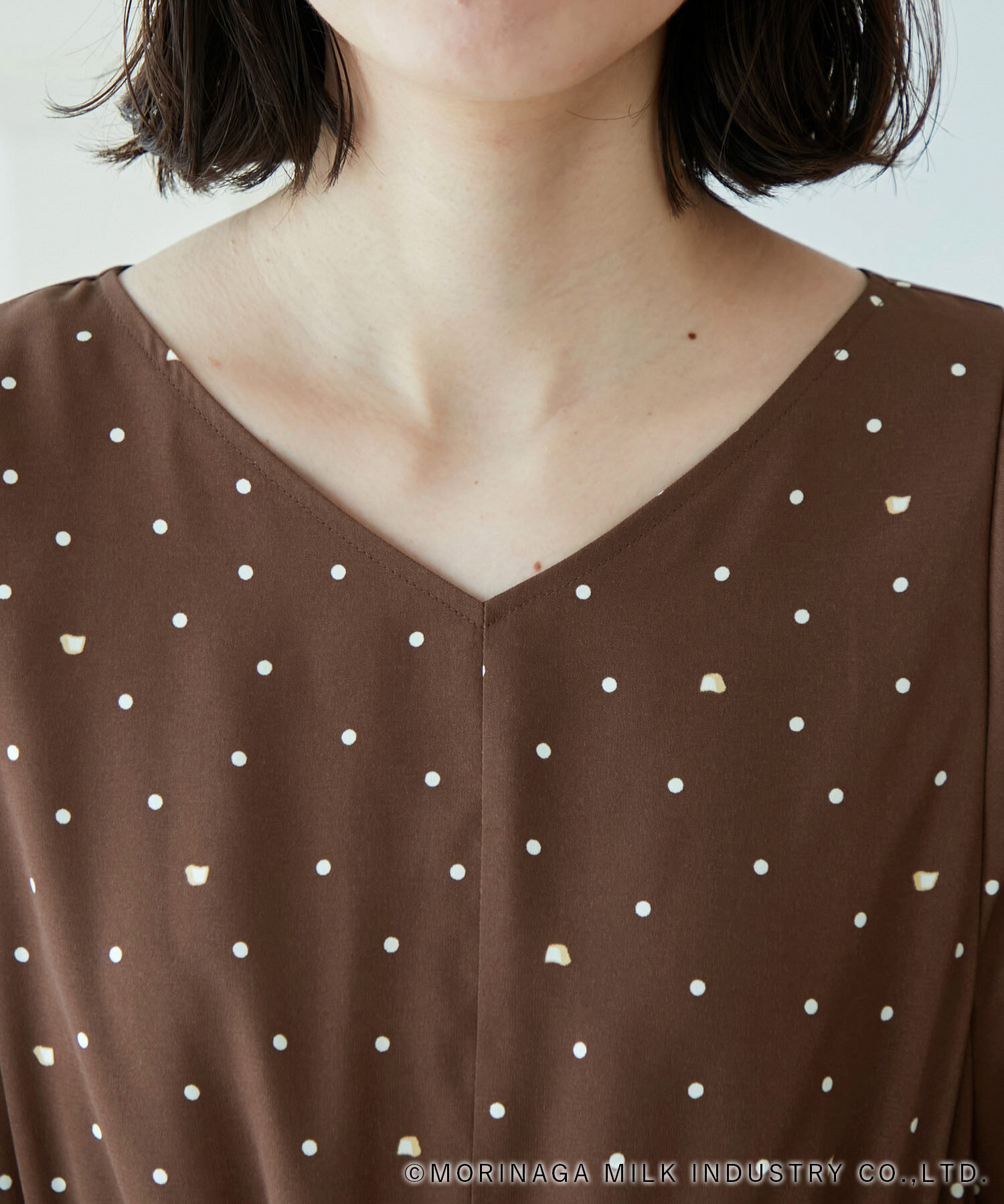 Rope&rsquo;Picnic「【Pino meets ROPE' PICNIC】Pinoドット柄ワンピース」|ワンピース|