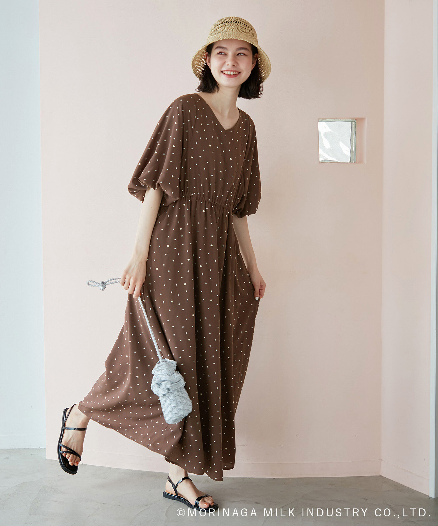 Rope&rsquo;Picnic「【Pino meets ROPE' PICNIC】Pinoドット柄ワンピース」|ワンピース|