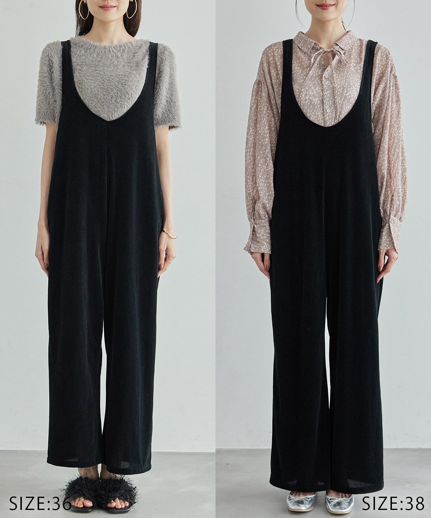 Rope&rsquo;Picnic「ベロアロンパース」|オールインワン|