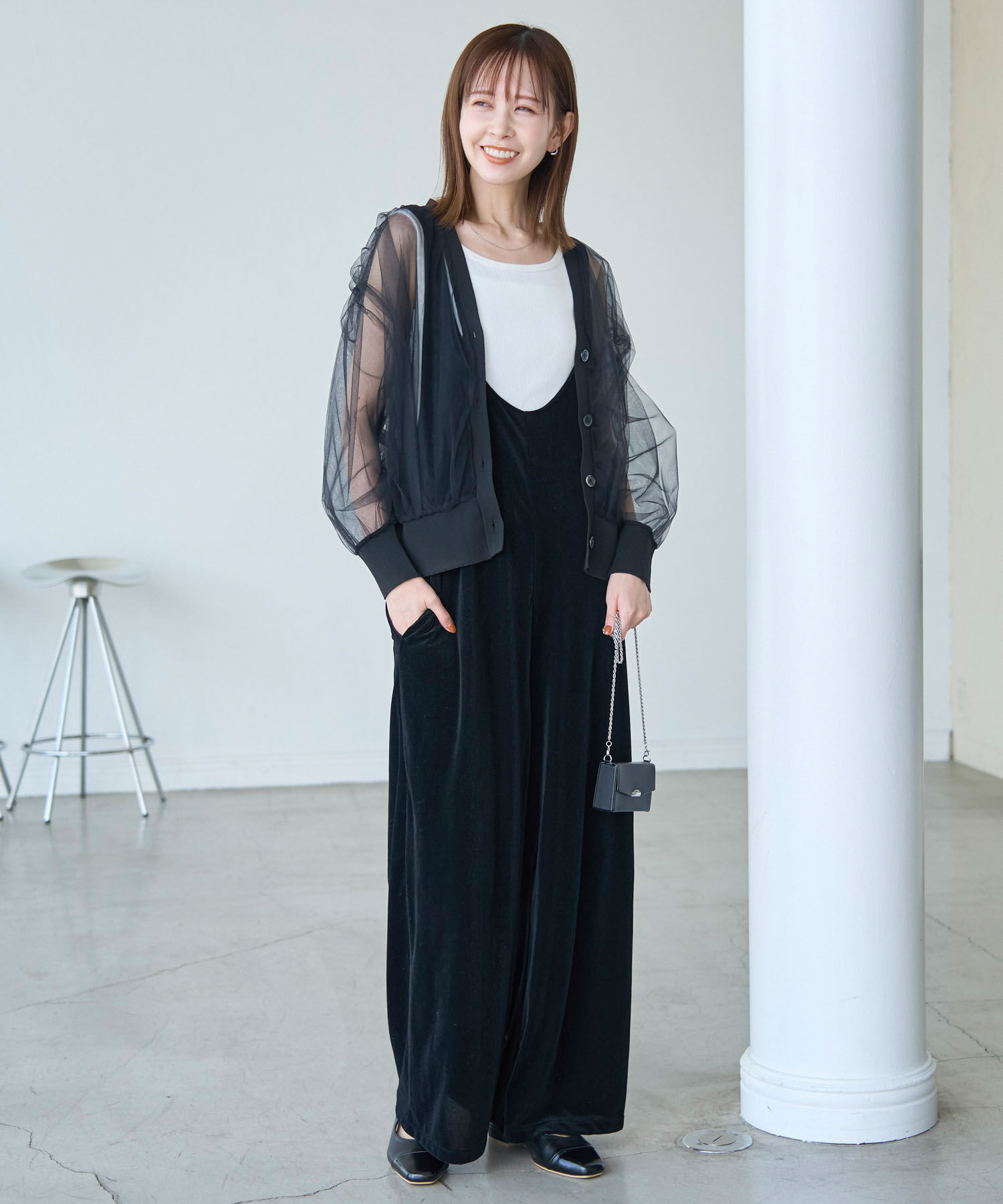 Rope&rsquo;Picnic「ベロアロンパース」|オールインワン|