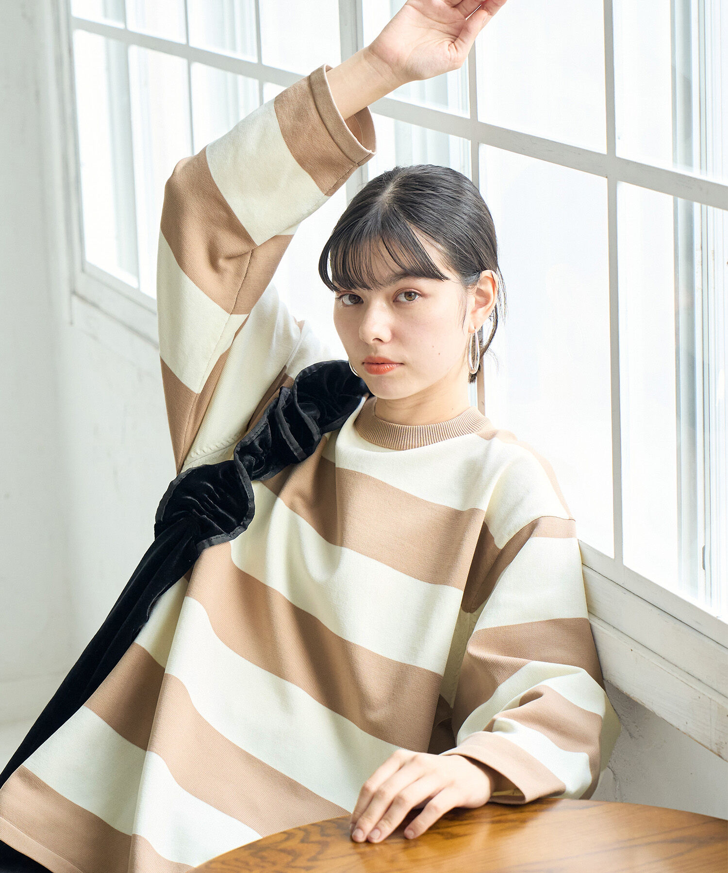 Rope&rsquo;Picnic「太ボーダーニットプルオーバー」|ニット・セーター|