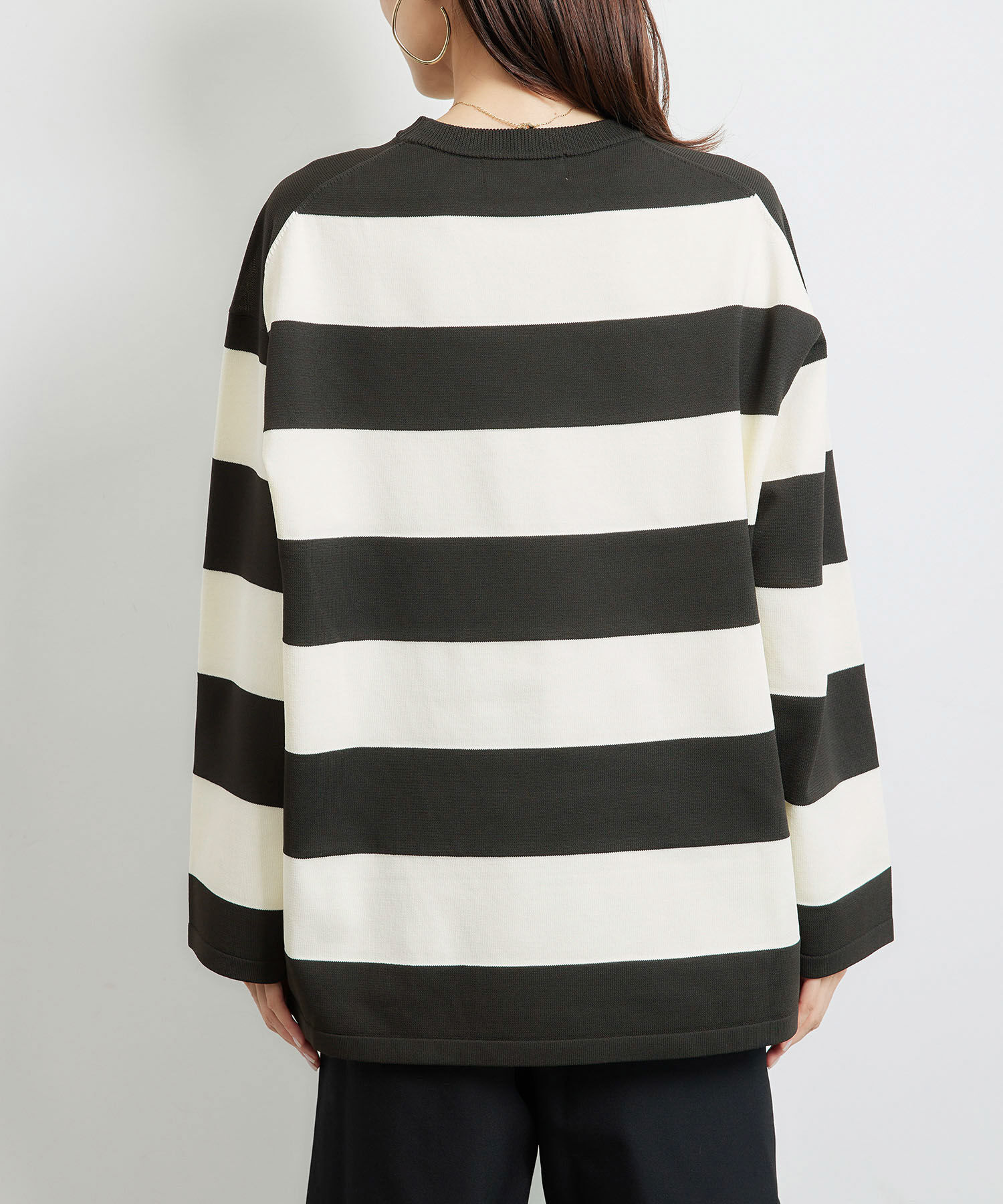 Rope&rsquo;Picnic「太ボーダーニットプルオーバー」|ニット・セーター|