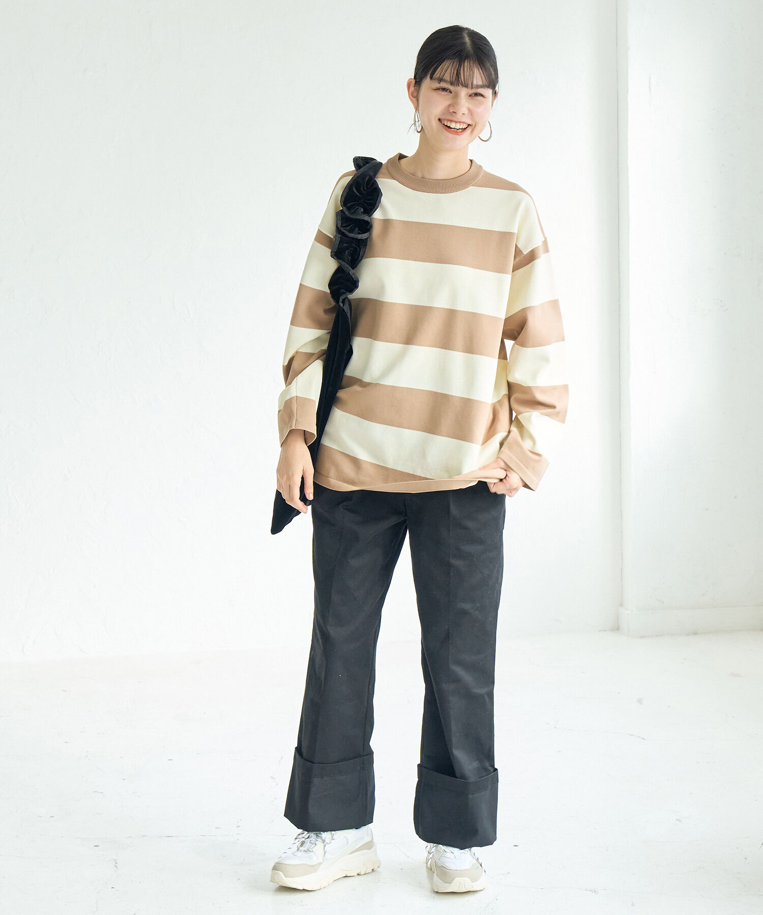 Rope&rsquo;Picnic「太ボーダーニットプルオーバー」|ニット・セーター|