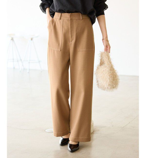 Rope&rsquo;Picnic「【3サイズ展開】ツイードベイカーパンツ」|チノ|キャメル