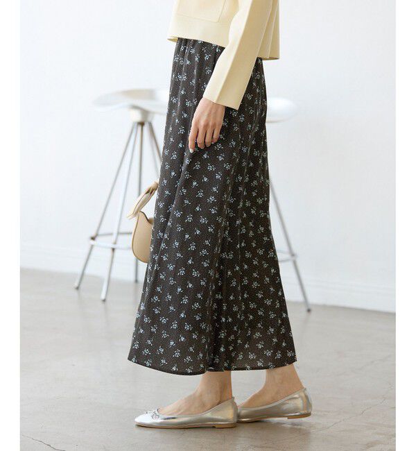 Rope&rsquo;Picnic「小花柄セミフレアロングスカート」|スカート|