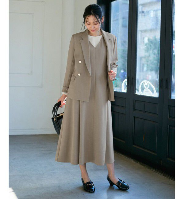 Rope&rsquo;Picnic「【花粉ガード】クリアツイルジャンパースカート/セレモニー・通勤対応・セットアップ対応」|ワンピース|