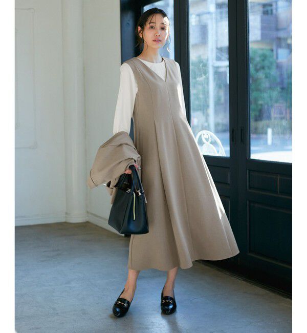 Rope&rsquo;Picnic「【花粉ガード】クリアツイルジャンパースカート/セレモニー・通勤対応・セットアップ対応」|ワンピース|