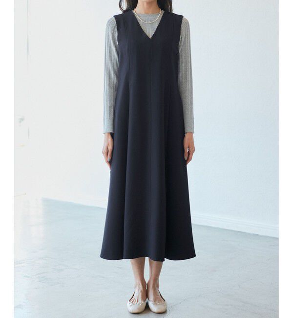 Rope&rsquo;Picnic「【花粉ガード】クリアツイルジャンパースカート/セレモニー・通勤対応・セットアップ対応」|ワンピース|