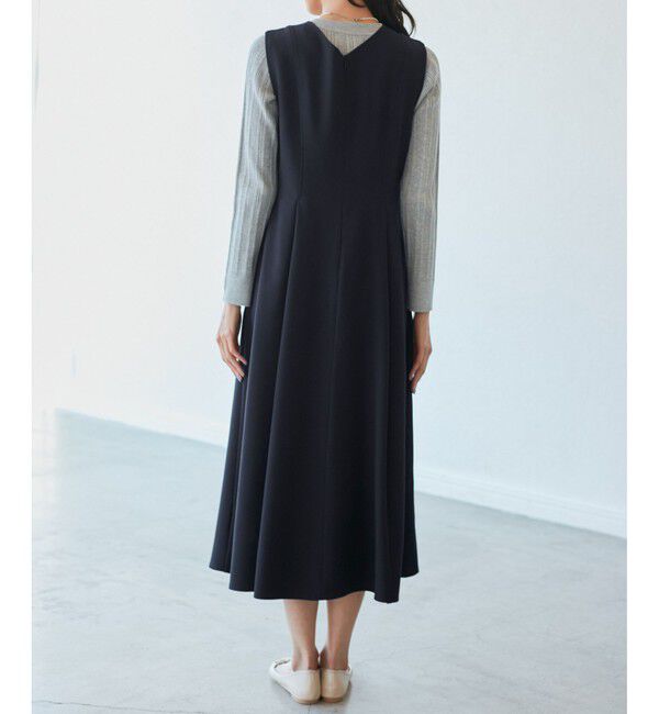 Rope&rsquo;Picnic「【花粉ガード】クリアツイルジャンパースカート/セレモニー・通勤対応・セットアップ対応」|ワンピース|