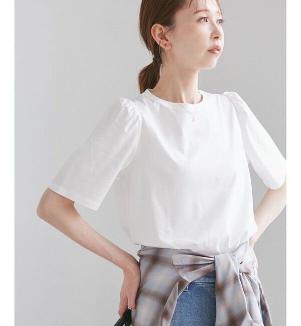 Rope&rsquo;Picnic「【UVカット・接触冷感】70シルケットパフスリーブトップス」|Tシャツ・カットソー|