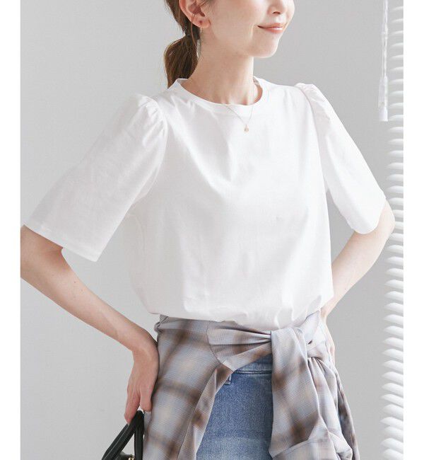 Rope&rsquo;Picnic「【UVカット・接触冷感】70シルケットパフスリーブトップス」|Tシャツ・カットソー|