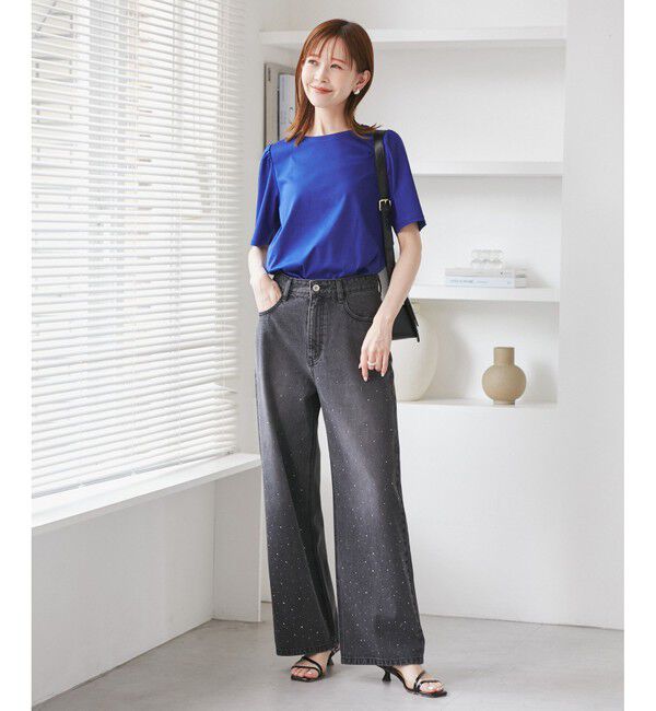 Rope&rsquo;Picnic「【UVカット・接触冷感】70シルケットパフスリーブトップス」|Tシャツ・カットソー|