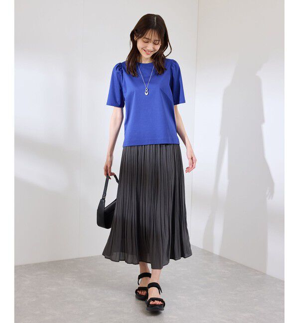 Rope&rsquo;Picnic「【UVカット・接触冷感】70シルケットパフスリーブトップス」|Tシャツ・カットソー|