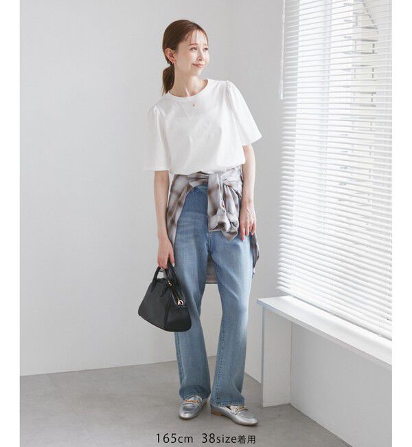 Rope&rsquo;Picnic「【UVカット・接触冷感】70シルケットパフスリーブトップス」|Tシャツ・カットソー|