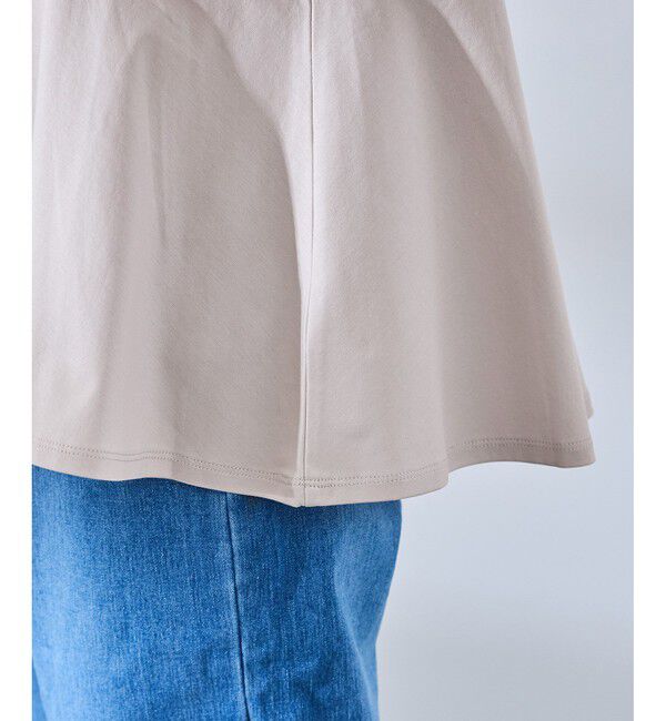 Rope&rsquo;Picnic「【UVカット・接触冷感】Cutee 着丈が選べる70シルケットペプラムカットトップス」|Tシャツ・カットソー|