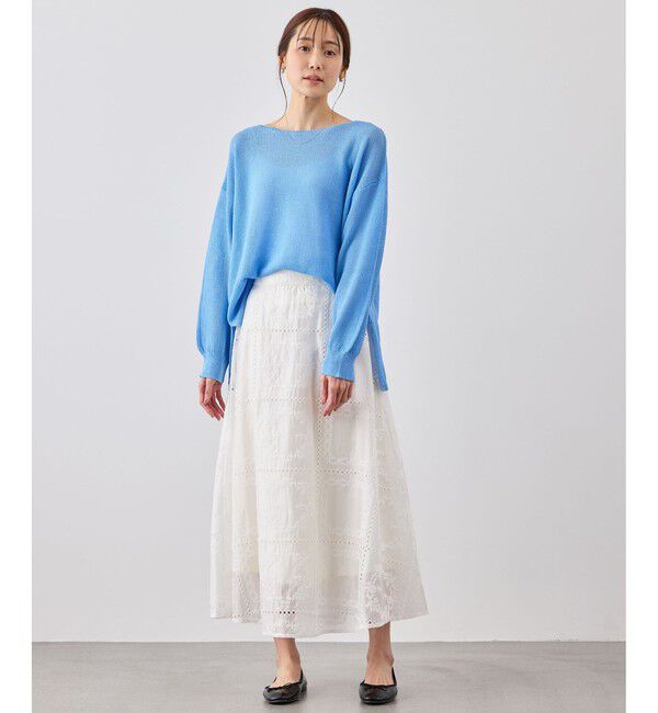 Rope&rsquo;Picnic「刺繍レースフレアスカート」|スカート|