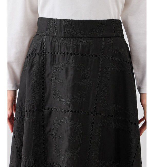 Rope&rsquo;Picnic「刺繍レースフレアスカート」|スカート|