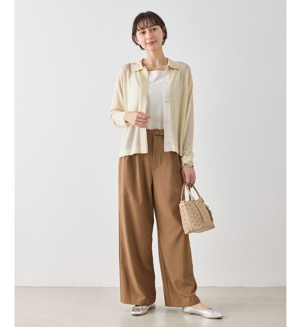 Rope&rsquo;Picnic「配色デザインカーディガン&インナーアンサンブル」|カーディガン|