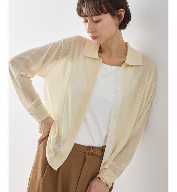 Rope&rsquo;Picnic「配色デザインカーディガン&インナーアンサンブル」|カーディガン|