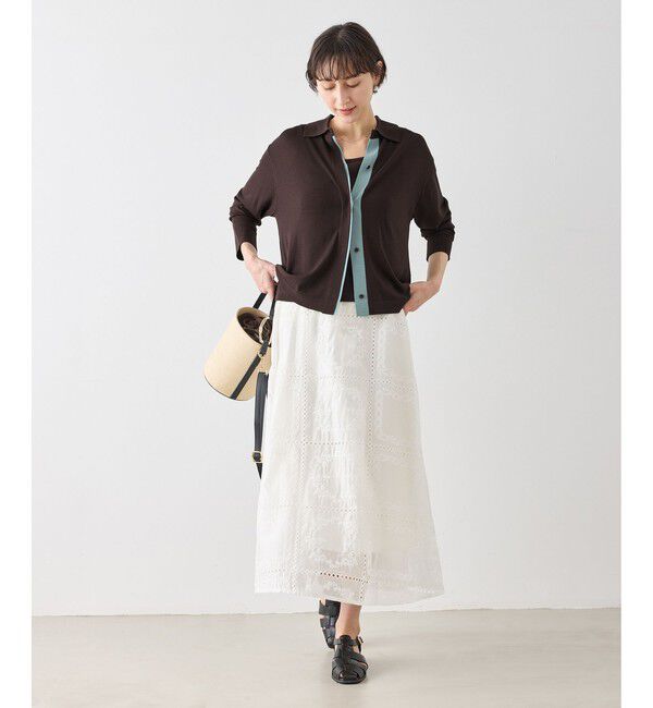 Rope&rsquo;Picnic「配色デザインカーディガン&インナーアンサンブル」|カーディガン|