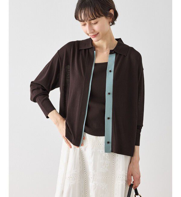 Rope&rsquo;Picnic「配色デザインカーディガン&インナーアンサンブル」|カーディガン|