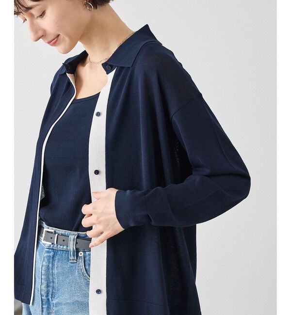 Rope&rsquo;Picnic「配色デザインカーディガン&インナーアンサンブル」|カーディガン|