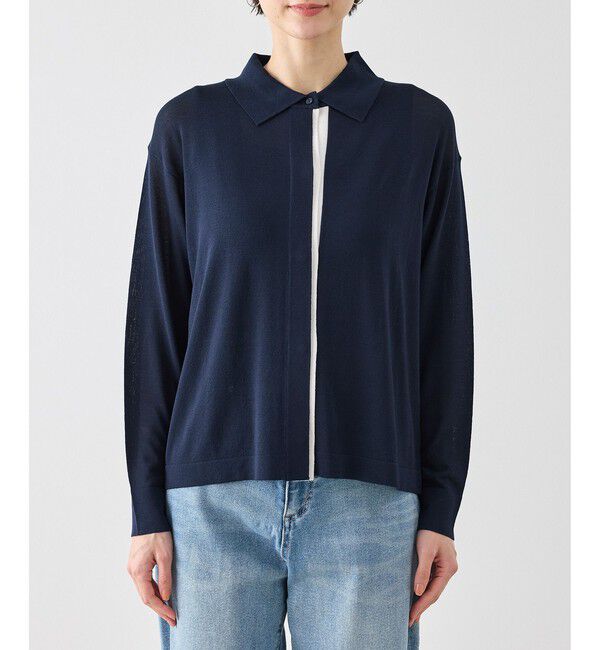 Rope&rsquo;Picnic「配色デザインカーディガン&インナーアンサンブル」|カーディガン|